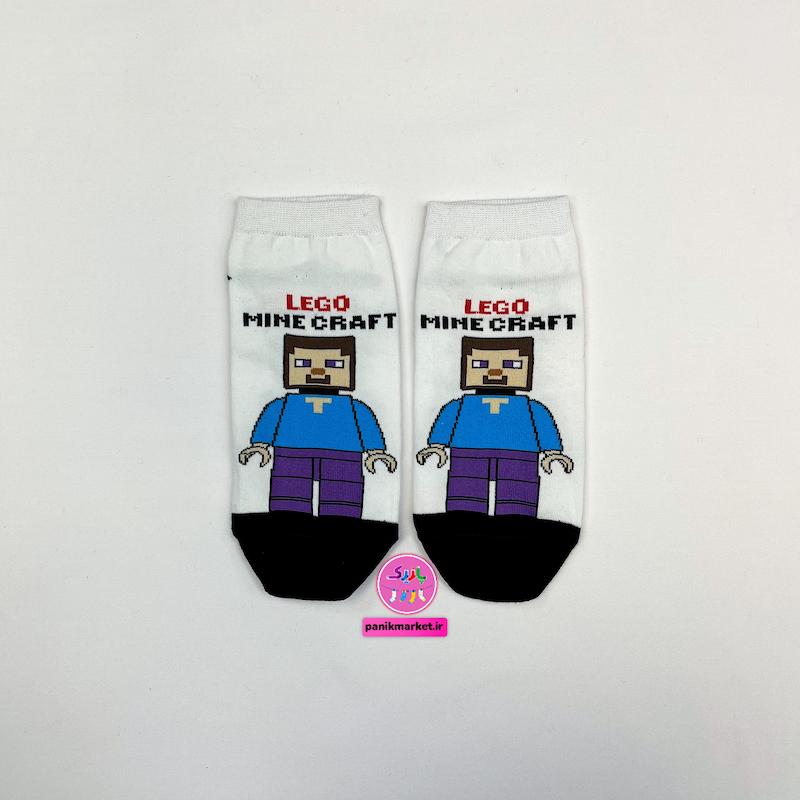 جوراب مچی طرح استیو ماینکرافت لگویی Lego Steve MINE CRAFT