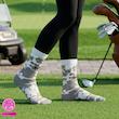 جوراب ساقدار سوپر پنبه نانو فانتزی طرح نایکی (Nike) آبرنگی طوسی-سفید