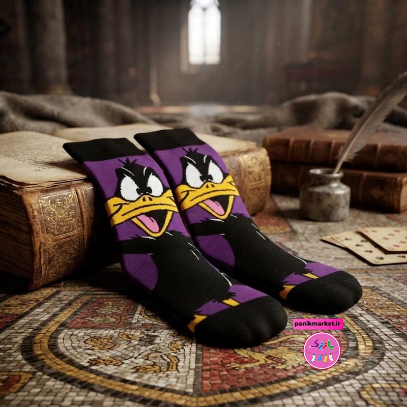 جوراب ساقدار سوپر پنبه نانو فانتزی اردک دافی داک🦆
