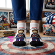 جوراب مچی سوپر پنبه نانو طرح فانتزی لگو کاپیتان آمریکا Lego Captain America برند پاتریس 🇺🇸