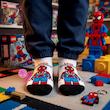 جوراب مچی سوپر پنبه نانو طرح فانتزی لگو اسپایدرمن Lego Spiderman برند پاتریس 🕸️