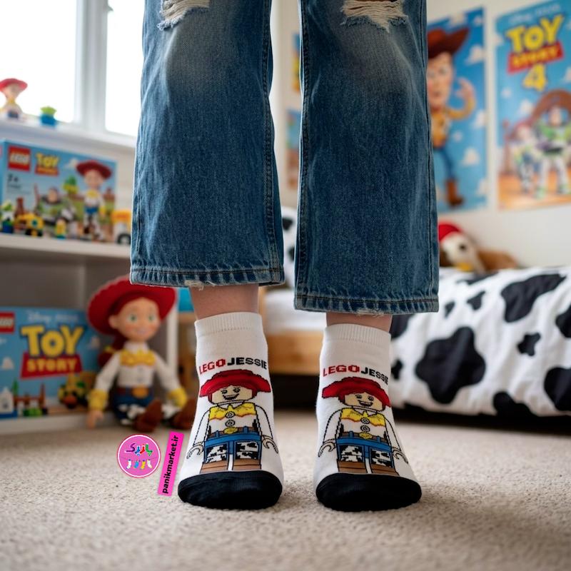 جوراب مچی سوپر پنبه نانو طرح انیمیشنی لگو جسی (Lego Jessie) برند پاتریس 