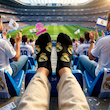 جوراب مچی سوپر پنبه نانو طرح ورزشی و تیمی رئال مادرید (Real Madrid) زمینه دودی برند پاتریس