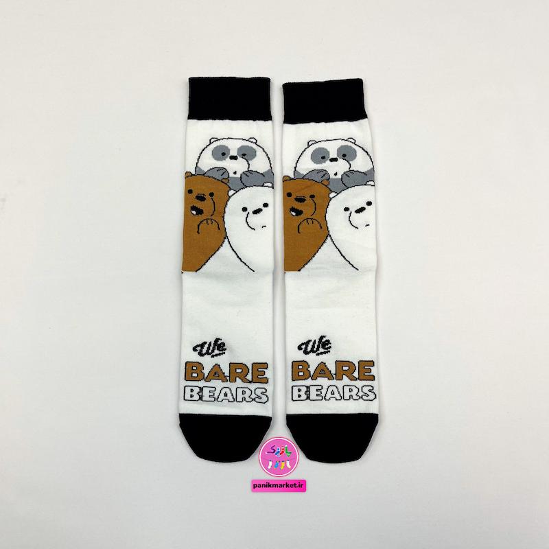 جوراب ساقدار سوپر پنبه نانو فانتزی طرح خرس‌های کله فندقی (We Bare Bears) برند پاتریس