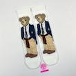 جوراب ساقدار سوپر پنبه نانو فانتزی طرح خرس پولو (Polo Bear) سفید برند پاتریس