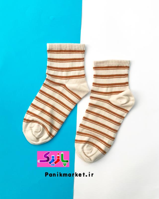 جوراب نیمساق خرس تدی کاراملی🧸