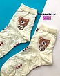 جوراب نیمساق خرس تدی نقش برجسته🧸