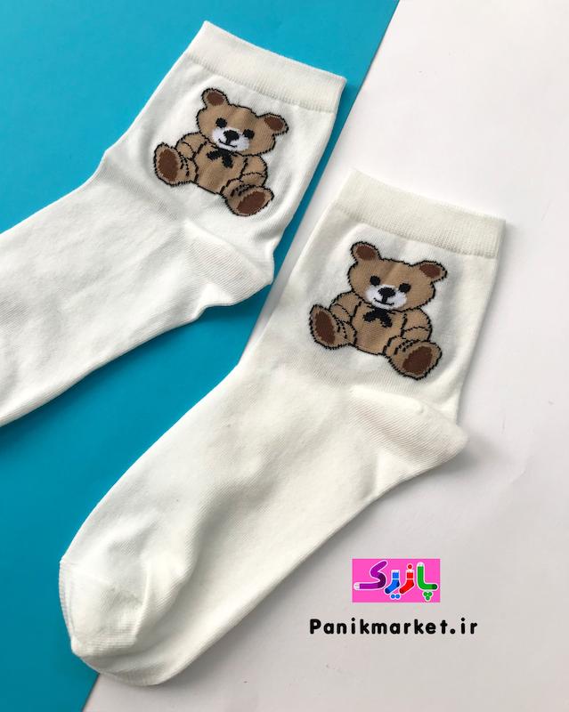 جوراب نیمساق خرس تدی خندان🧸😊