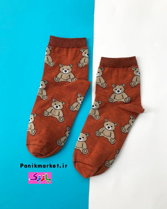 جوراب نیمساق خرس تدی خندان🧸😊