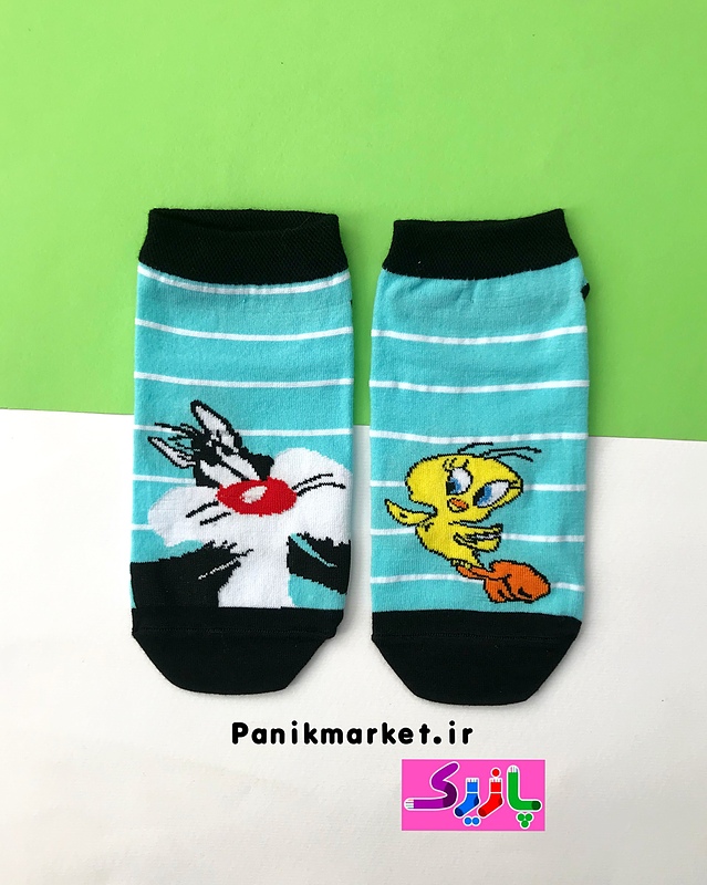 جوراب مچی طوئیطی،سیلوستر راه راه🐥🐈‍⬛