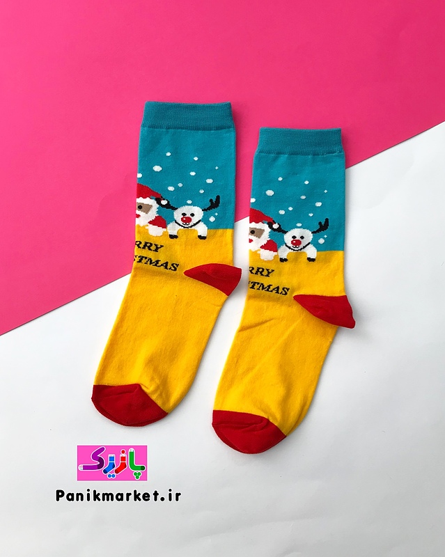جوراب ساقدار بابانوئل و گوزن سفید🎅🏻