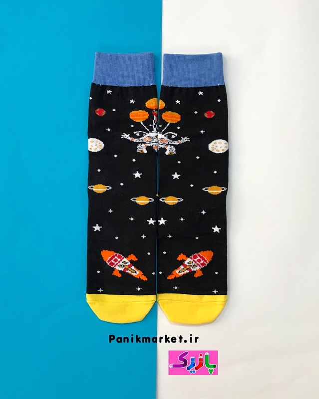 جوراب ساقدار فضانورد و موشک🚀🧑🏻‍🚀