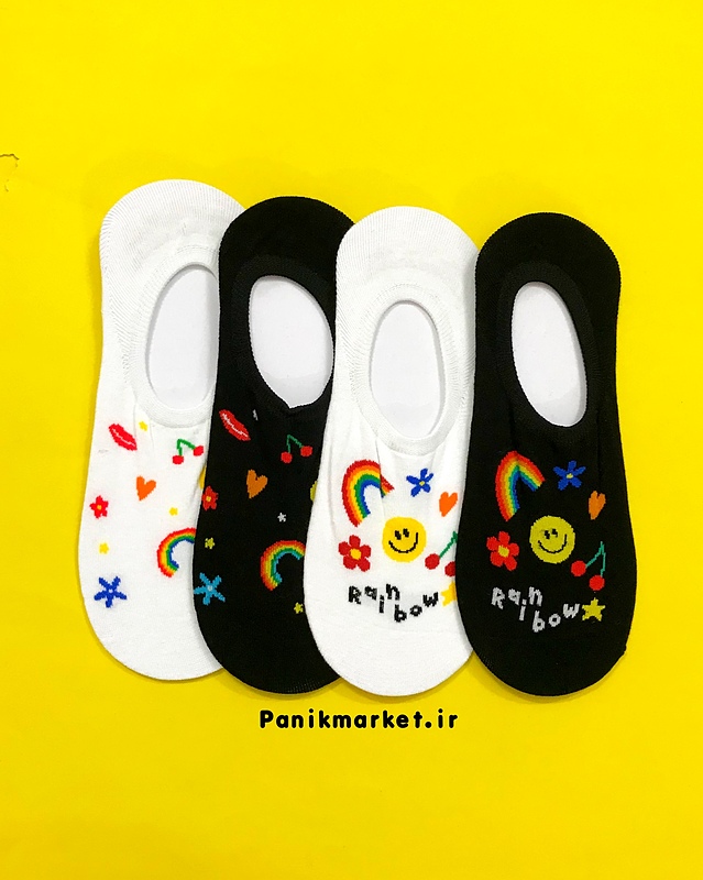 جوراب کالج استیکر و رنگین کمان😊🌈