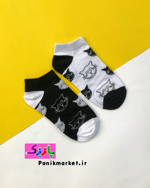 جوراب مچی تا به تا گربه سایه/روشن🐈‍⬛