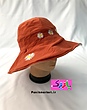 کلاه ساحلی دوطرفه گل بابونه 👒 (آجری/کِرِم)