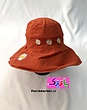 کلاه ساحلی دوطرفه گل بابونه 👒 (آجری/کِرِم)