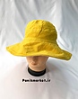 کلاه ساحلی دوطرفه گل بابونه 👒 (خردلی/کرم)