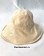 کلاه ساحلی دوطرفه گل بابونه 👒 (خردلی/کرم)