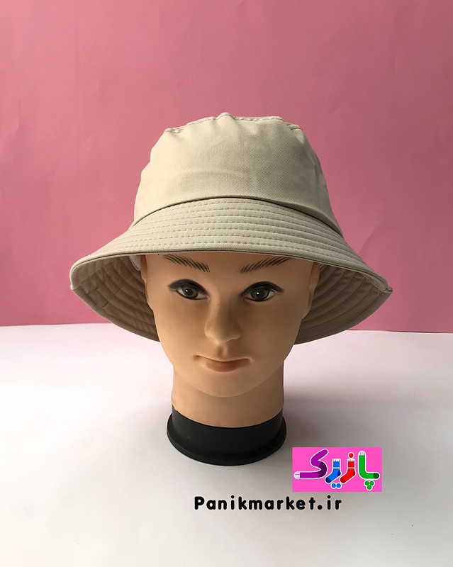 کلاه باکت کرم روشن👒