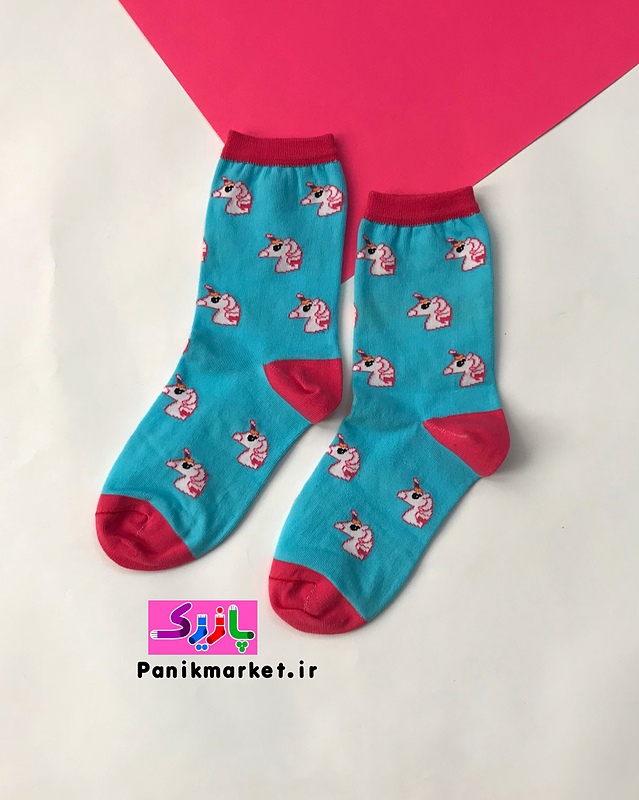 جوراب ساقدار تکشاخ آبی🦄