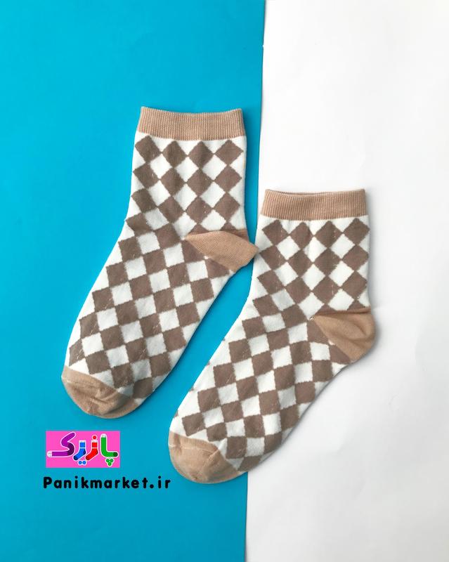 جوراب نیمساق تدی کرمی🧸