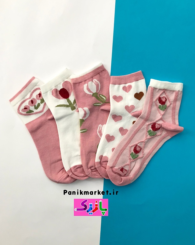 جوراب نیمساق گل لاله بهاری🌷