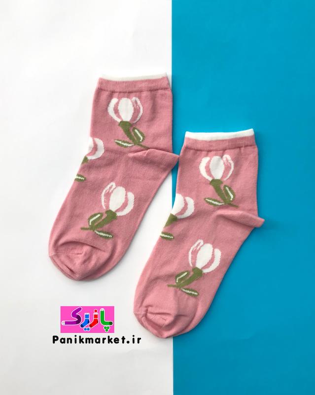 جوراب نیمساق گل لاله بهاری🌷