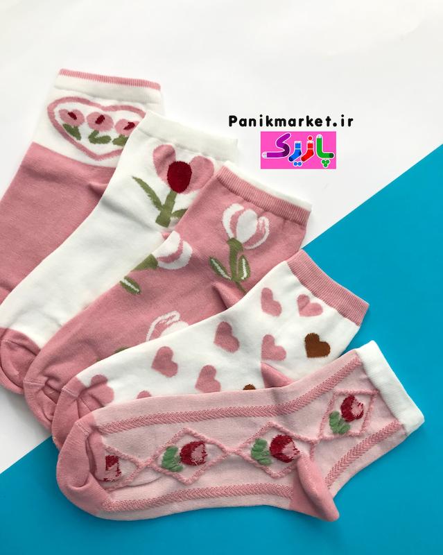 جوراب نیمساق گل لاله بهاری🌷