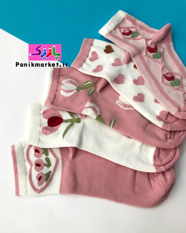 جوراب نیمساق گل لاله بهاری🌷