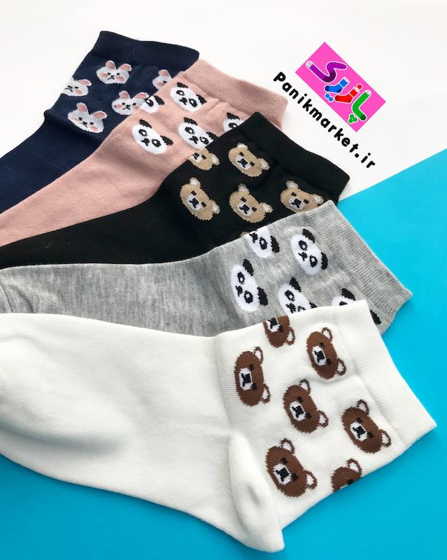 جوراب نیمساق حیوانات آبنباتی🐰🐼🐻🍬