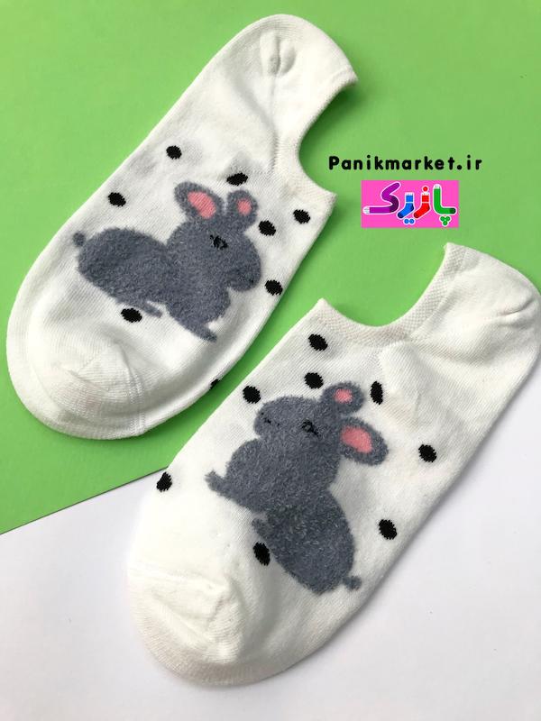 جوراب زیرقوزکی خرگوش خالخالی 🐇