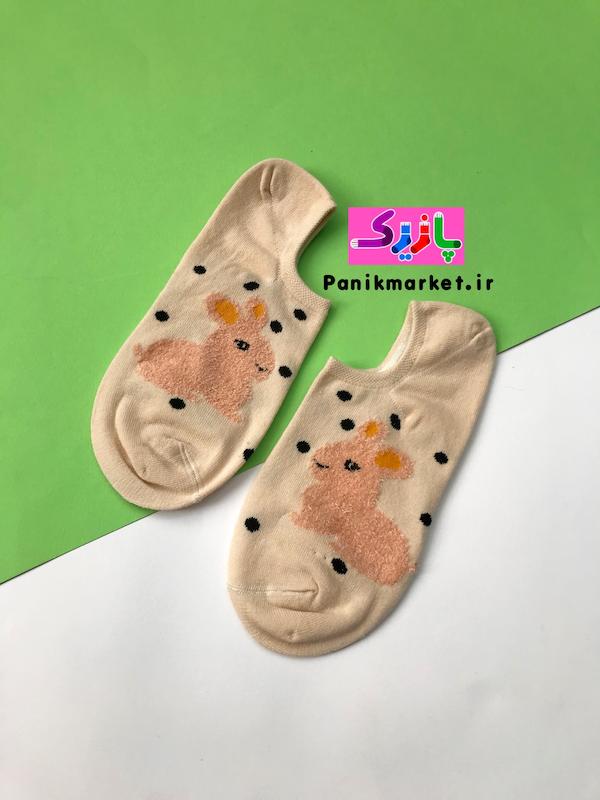 جوراب زیرقوزکی خرگوش خالخالی 🐇