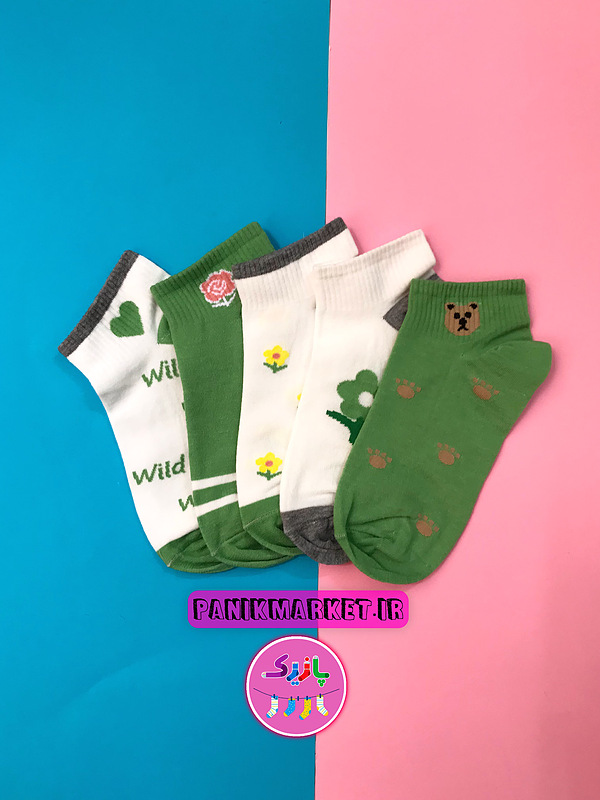 جوراب مچی خرس تدی سبز 🐻🌱