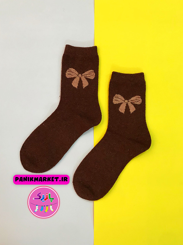 جوراب ساقدار پشمی پاپیون🎀