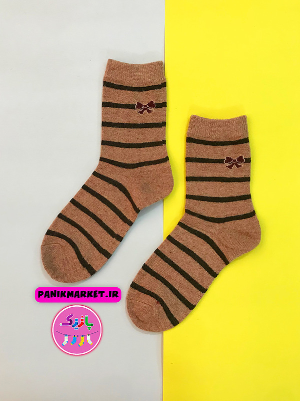 جوراب ساقدار پشمی رینگی پاپیون🎀