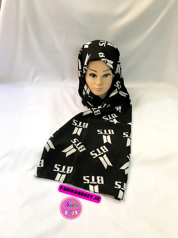 شال فانتزی نخی طرح گروه بی تی اس bts مشکی