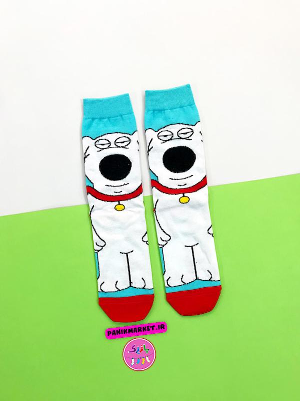 جوراب ساقدار سوپر پنبه نانو فانتزی طرح برایان گریفین 🐾🐶