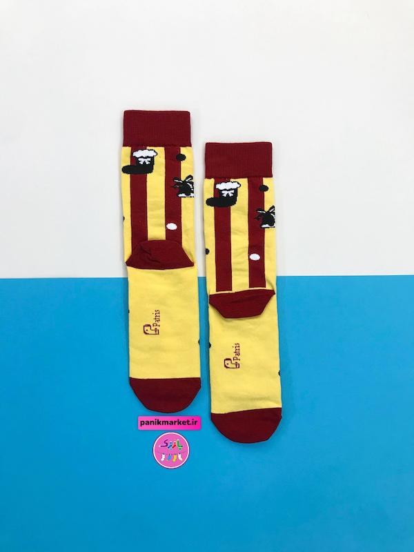 جوراب ساقدار سوپر پنبه نانو فانتزی طرح کریسمس (Santa Claus & Christmas Style)