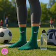 جوراب ساقدار جوراب فانتزی طرح نایکی (Nike) سبز یشمی