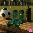 جوراب ساقدار جوراب فانتزی طرح نایکی (Nike) سبز یشمی