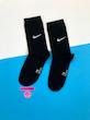 جوراب ساقدار فانتزی طرح نایکی (Nike) مشکی پاتریس