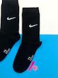 جوراب ساقدار فانتزی طرح نایکی (Nike) مشکی پاتریس