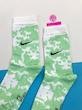 جوراب فانتزی طرح نایکی (Nike) آبرنگی سبز-سفید