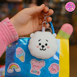 جاکلیدی و آویز عروسکی BT21 طرح RJ (آرجی) – ویژه طرفداران BTS ☁️
