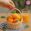 جاکلیدی و آویز عروسکی فانتزی نارنگی بامزه | برند کوکی🍊