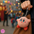 جاکلیدی و آویز عروسکی فانتزی Kirby (کربی) صورتی | برند کوکی 🩷