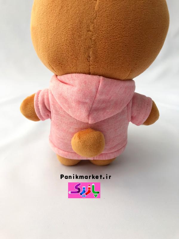 عروسک خرسی چوکو (Choco Bear) با پاپیون صورتی – عروسک ولنتاین و هدیه خاص🐻🎀