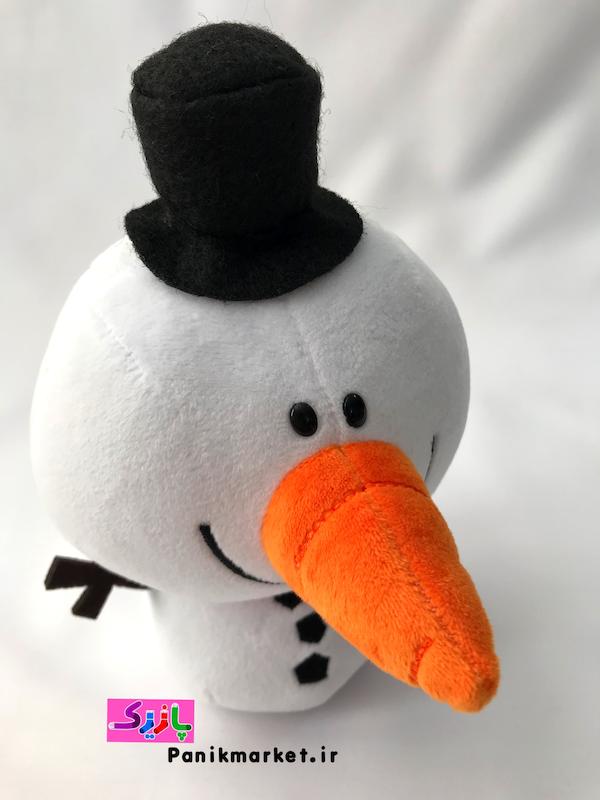 عروسک آدم برفی (Snowman Plush Doll) – عروسک زمستانی بامزه و دکوری برند کوکی