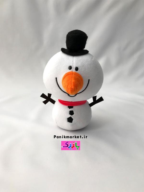 عروسک آدم برفی (Snowman Plush Doll) – عروسک زمستانی بامزه و دکوری برند کوکی