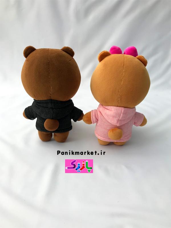 ست عروسک‌های خرس لاین چوکو و براوون (LINE Friends Choco & Brown Bears) – عروسک فانتزی عاشقانه و هدیه خاص